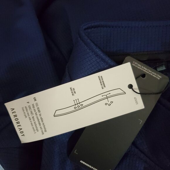 NEW Adidas 3-Stripes Double Knit Quarter-Zip Pullover Golf Top A482 Mens XL READ - Picture 5 of 11